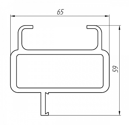 Aluminum profile for trade and exhibition equipment AT-774