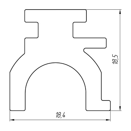 Aluminum profile for the manufacture of advertising modules AT-5271