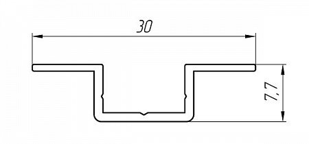 Алюминиевый профиль для гипсовиниловых панелей АТ-4239