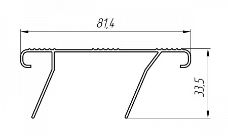 Aluminum profile for stairs and ladders AT-5035