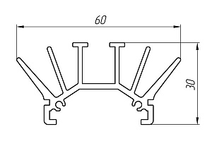 Aluminum profile for cooling radiators AT-5416