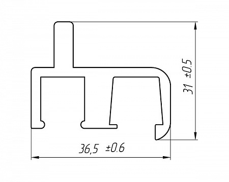 Aluminum profile for auto and wagon construction AT-1894