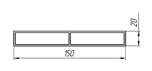 Aluminum profile according to individual customer drawings AT-1105