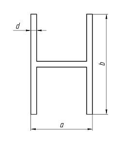 Aluminum I-beam (H-shaped profile) AT-1085