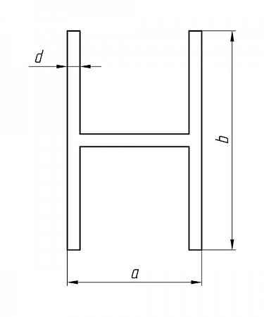 Aluminum I-beam (H-shaped profile) AT-1084