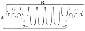 Алюминиевый профиль для радиаторов охлаждения АТ-895