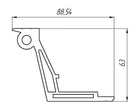 Aluminum profile for mortgages AT-2903