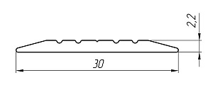 Алюминиевый профиль для порогов АТ-1332