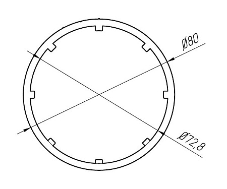 Aluminum profile for the manufacture of advertising modules AT-4561