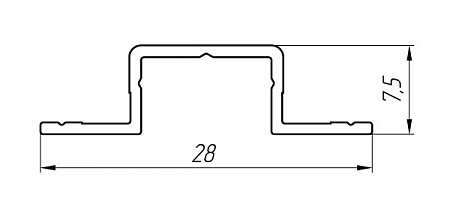 Алюминиевый профиль для гипсовиниловых панелей АТ-4967
