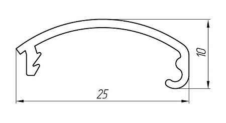 Aluminum profile for the manufacture of advertising modules AT-2823
