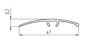 Алюминиевый профиль для порогов АТ-2721