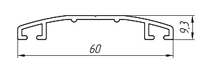 Алюминиевый профиль для окантовки и стыков АТ-2922