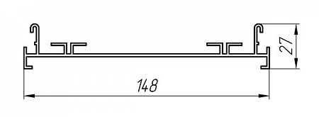 Aluminum profile according to individual customer drawings AT-1018