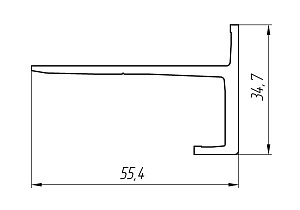 Aluminum profile for auto and wagon construction AT-1340
