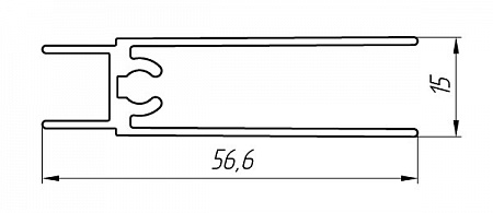 Алюминиевый профиль для шкафов-купе АТ-2713