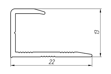 Aluminum profile for edging and docking AT-2945