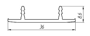 Алюминиевый профиль для окантовки и стыков АТ-3537