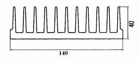Aluminum profile for cooling radiators AT-1833