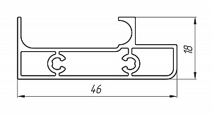 Алюминиевый профиль для душевых кабин АТ-5476