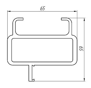Aluminum profile for trade and exhibition equipment AT-774