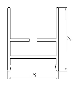 Aluminum profile for mosquito nets AT-4816