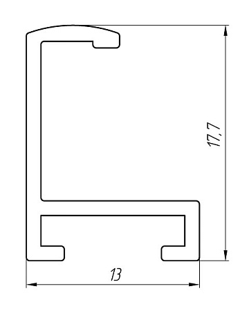 Aluminum profile for the manufacture of advertising modules AT-3512