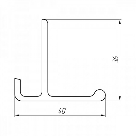 Aluminum profile for auto and wagon construction AT-1199
