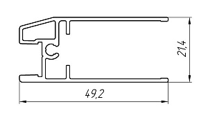 Алюминиевый профиль для шкафов-купе АТ-2673