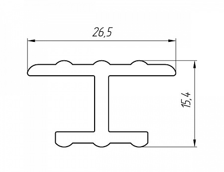Aluminum profile for boats and boat masts AT-968