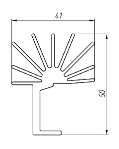 Aluminum profile for cooling radiators AT-2636