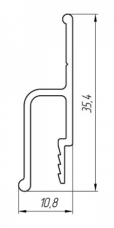 Алюминиевый профиль для натяжных потолков АТ-036