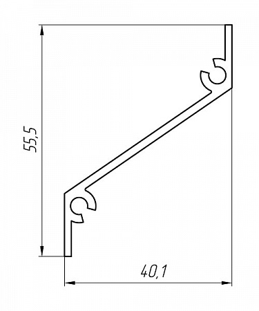 Aluminum profile for air conditioning and ventilation systems AT-806