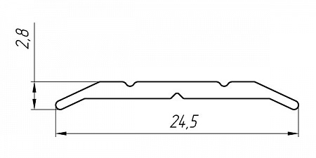 Алюминиевый профиль для порогов АТ-1094