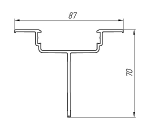 Aluminum profile for ventilated facades AT-2193
