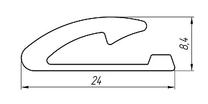 Aluminum profile for edging and docking AT-3479