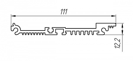 Aluminum profile for cooling radiators AT-4164