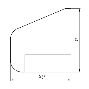 Aluminum profile for auto and wagon construction AT-1329