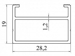 Aluminum profile for anti-skid and dirt protection systems AT-7858