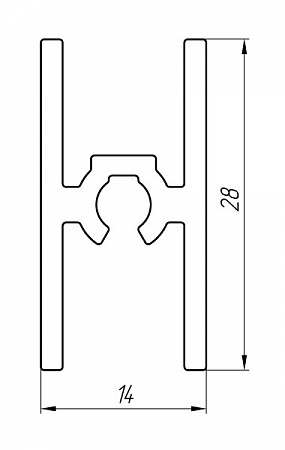 Алюминиевый профиль для шкафов-купе АТ-2898