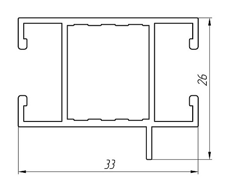 Aluminum profile for the manufacture of advertising modules AT-6751