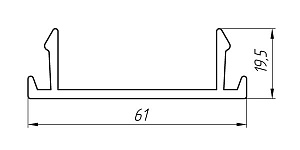 Алюминиевый профиль для дверей и офисных перегородок АТ-3030