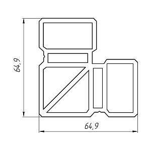 Алюминиевый профиль для закладных и сухарей АТ-5562