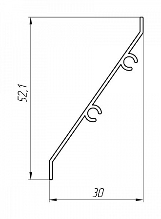 Aluminum profile for air conditioning and ventilation systems AT-2915