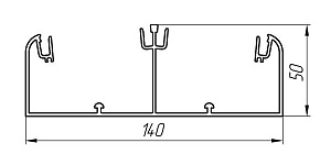 Алюминиевый профиль для кабель-каналов и световых коробов АТ-3564
