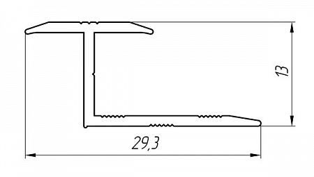 Алюминиевый профиль для окантовки и стыков АТ-2719