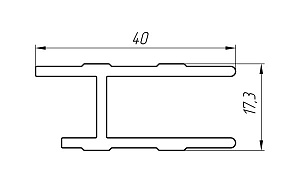 Aluminum profile for boats and boat masts AT-1187