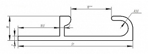 Алюминиевый профиль для строительства теплиц АТ-3462