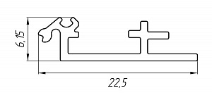 Алюминиевый профиль для изготовления рекламных модулей АТ-2824