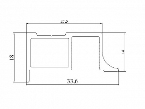 Алюминиевый профиль для мебели АТ-7889